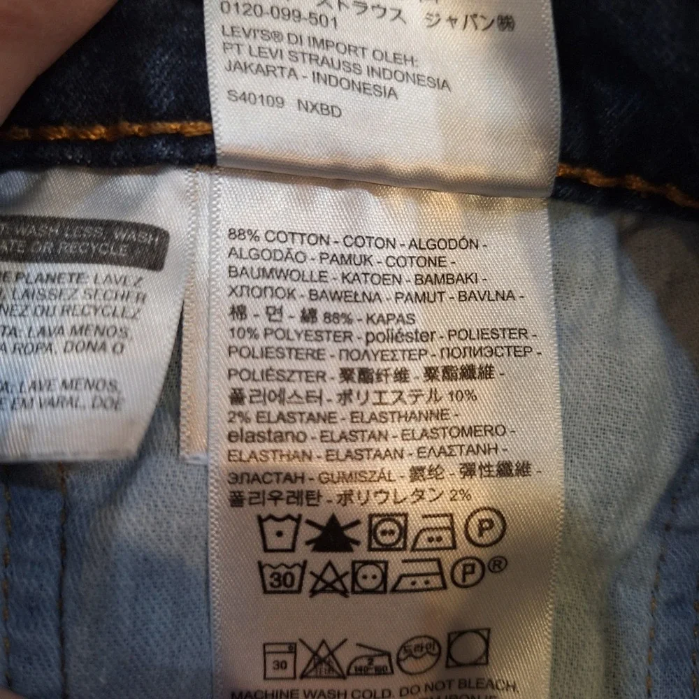 Levi's 511 Slim Fit Jeans Mens 36x30 Dark Wash Blue Stretch Denim Pants 511-1322